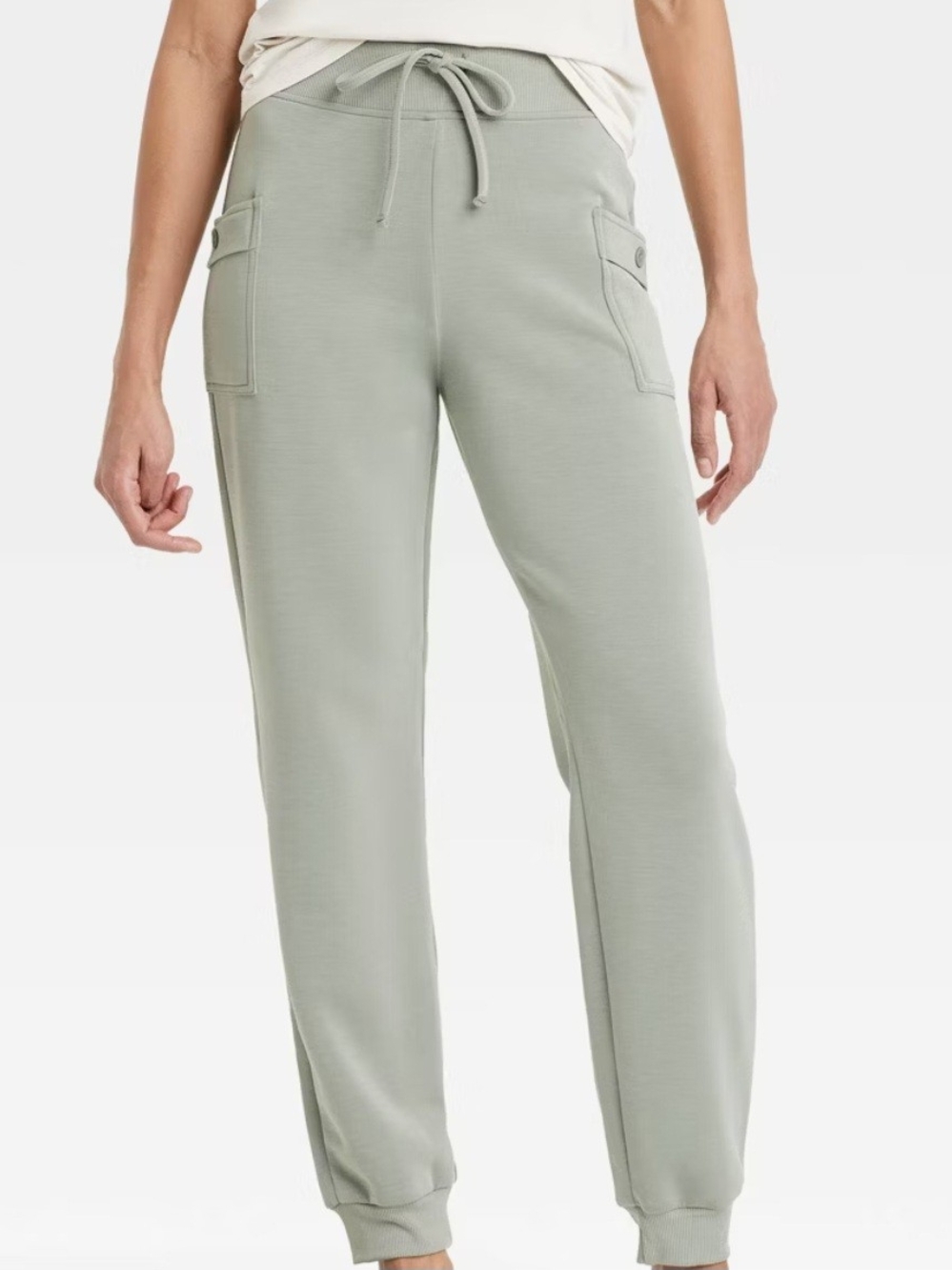 a new day Women's Light Sage Drawstring Joggers